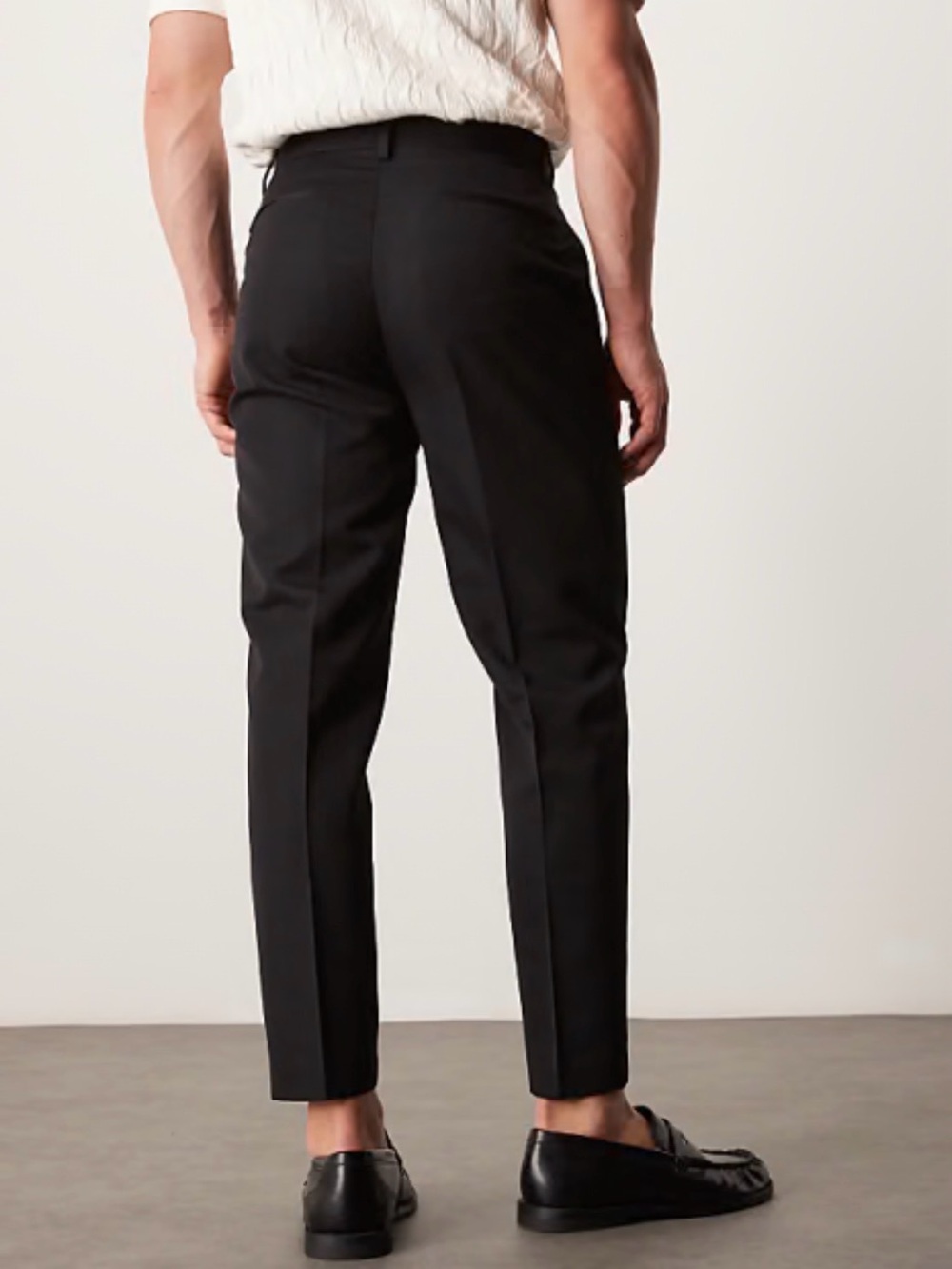 ASOS DESIGN tapered smart trousers in black